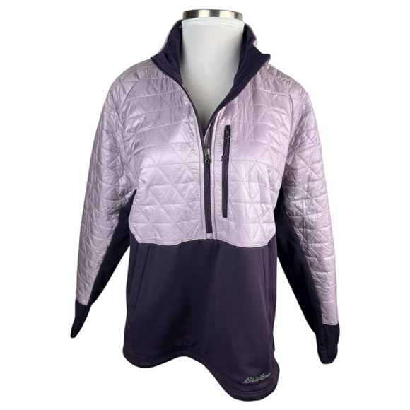 Eddie Bauer Chair Six Hybrid 1/2-Zip Ski Pullover Purple Women's Plus Size 3X - Picture 3 of 14